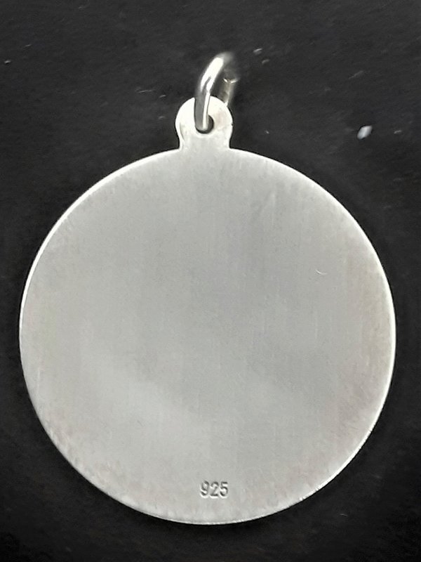 Salomons Schild Amulett 925 Sterling Silber 30 mm