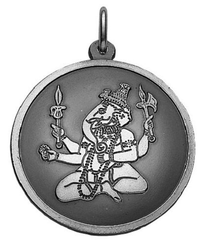 Ganesh 925 Sterling Silber Amulett 30 mm