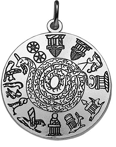 "Stein aus Susa" Amulett 925 Sterling Silber 30 mm