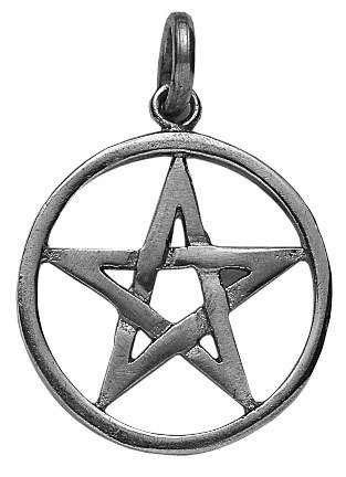 Pentagramm Amulett 925 Sterling Silber 22 mm