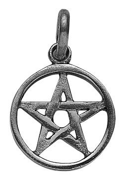 Pentagramm Amulett 925 Sterling Silber 18 mm