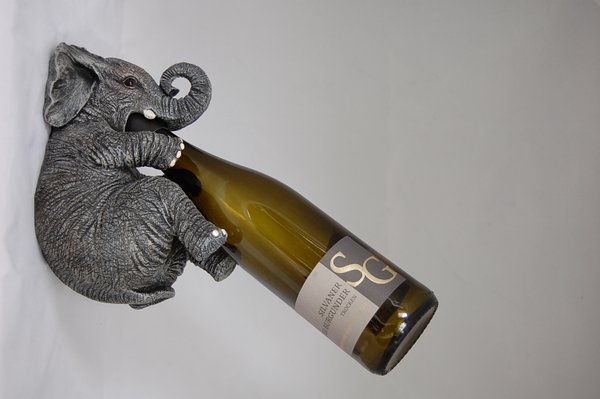 Elefanten Guzzler, Weinflaschenhalter