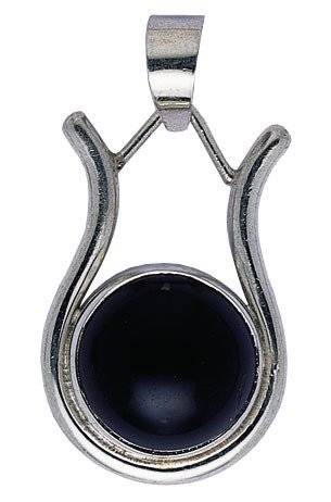 Das Auge der Isis Amulett 925 Sterling Silber mit Onyx- Stein