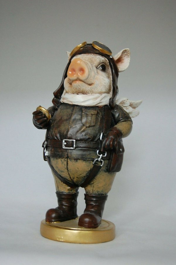 Steampunkfigur Pilot Pig